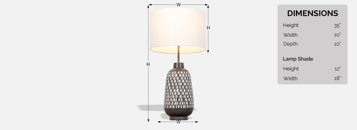 Mid-Century Modern Italian Ceramic Table Lamp