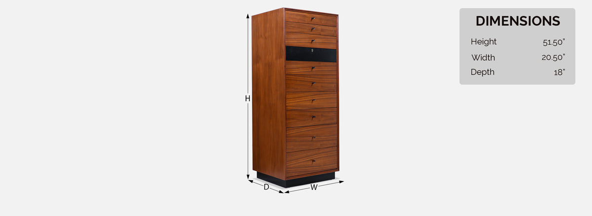 Kipp Stewart & Stewart MacDougall Highboy Chest for Glenn of California