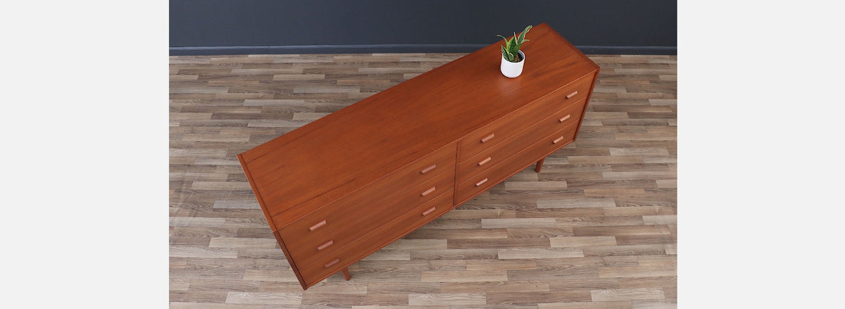Danish Modern 6-Drawer Teak Dresser by Art Furn