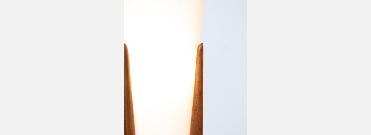 Modeline of California Sculpted Walnut & Brass Floor Lamp