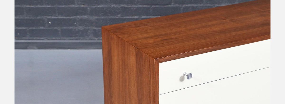 Milo Baughman Modernist Lacquered & Walnut Dresser for Glenn of California