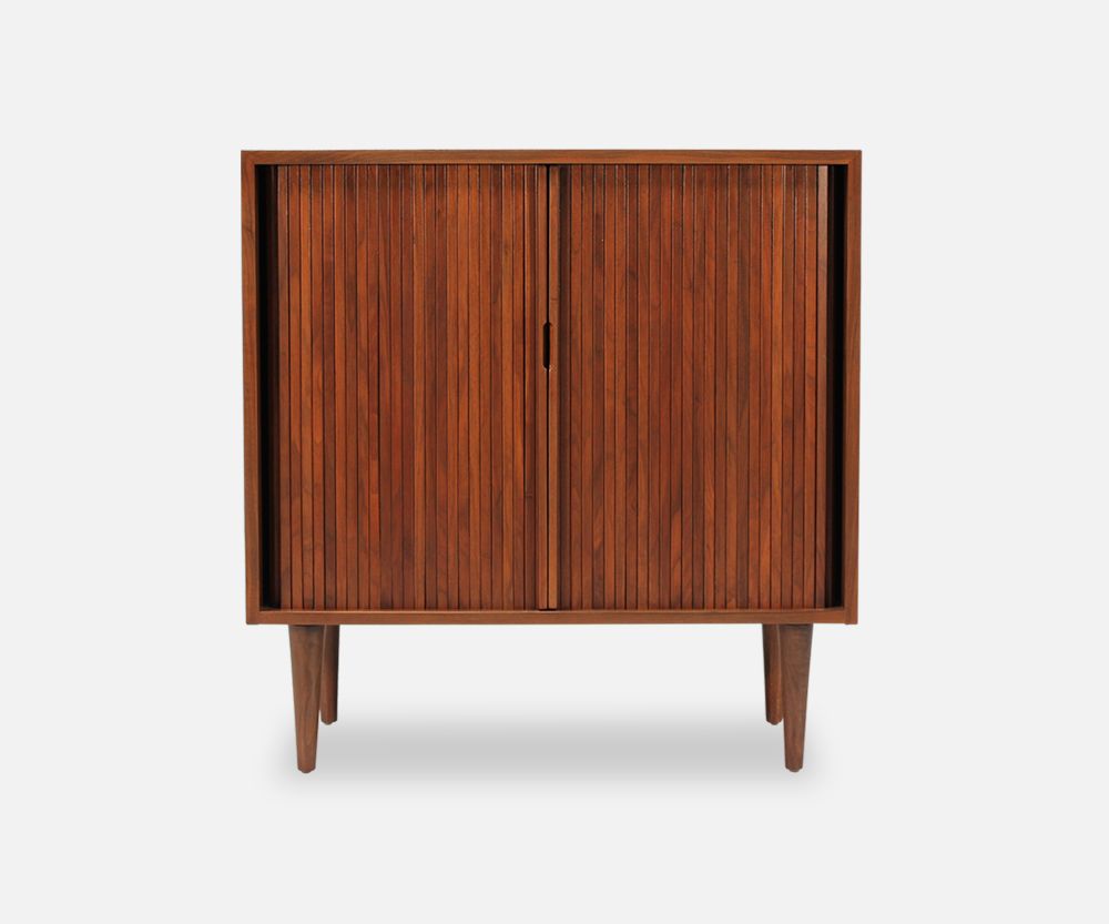 Milo Baughman Tambour-Door Cabinet for Glenn of California