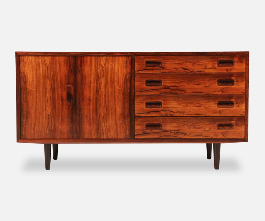 Carlo Jensen Bi-Folding Door Rosewood Credenza for Hundevad & Co.