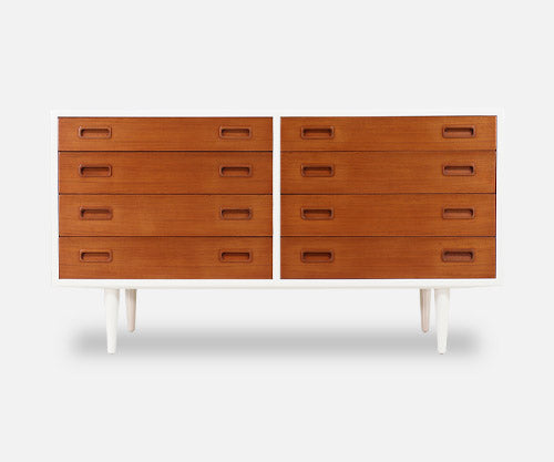Carlo Jensen Lacquered & Teak Dresser for Hundevad & Co.