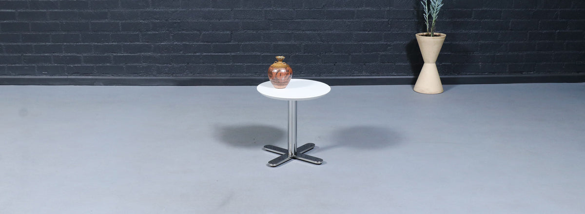 California Modern "Plus" Chrome Side Tables by West Coast Industries
