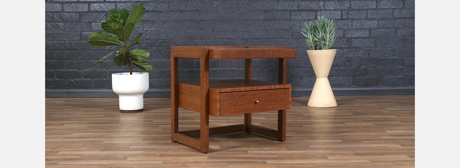 California Modern Two-Tier Night Stand by Paul Laszlo