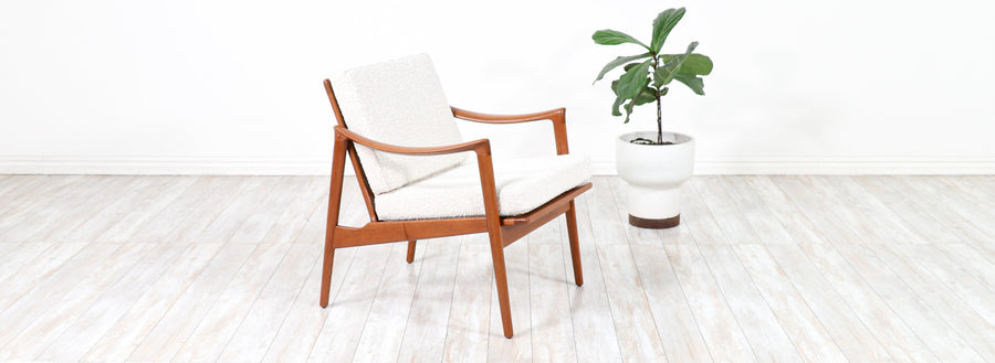 Fredrik Kayser Sculpted Teak Lounge Chair for Vatne Mobelfabrikk