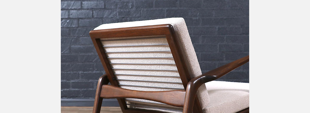 Danish Modern Reclining Lounge Chair by Ib Kofod-Larsen