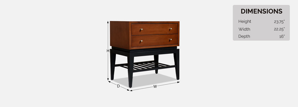 American of Martinsville Night Stands with Magazine Shelves