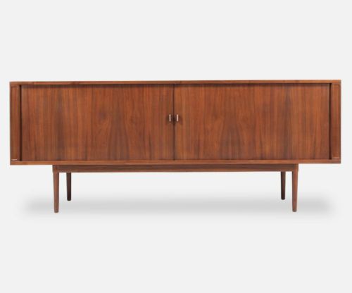 Danish Modern Tambour-Door Credenza by Peter Løvig Nielsen