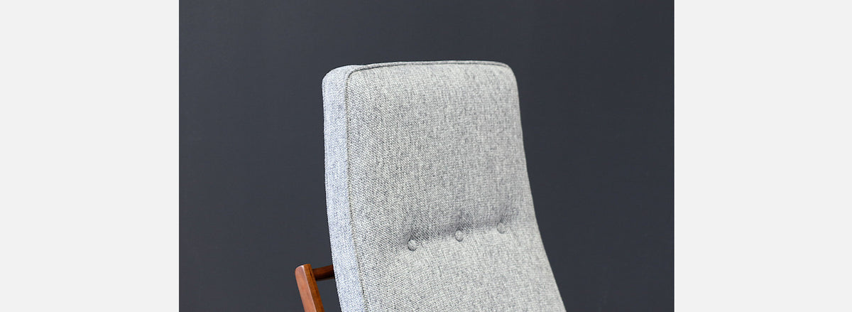 Mid-Century Modern Sculpted Sleigh-Base Lounge Chair by Hans Juergens