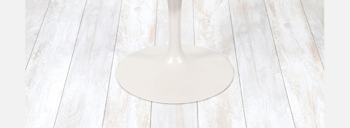 Eero Saarinen Tulip Stool with Grey Leather for Knoll