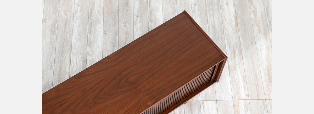 Mid-Century Modern Tambour-Door Credenza by Merton L. Gershun
