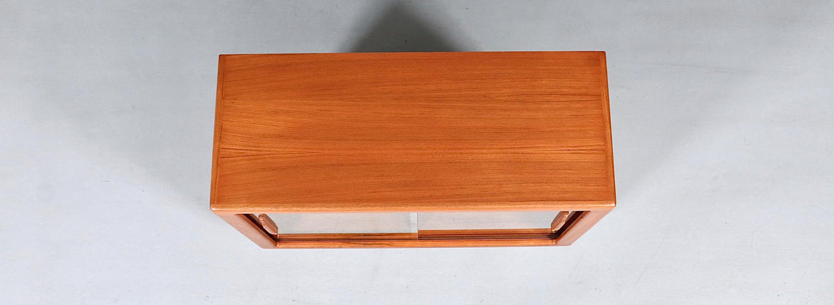 Bernhard Pedersen and Son Teak & Glass Bookcase Credenza