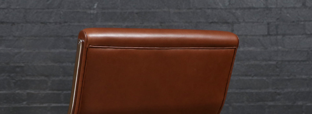 Poul Norreklit Cognac Leather & Steel Cantilever Lounge Chairs
