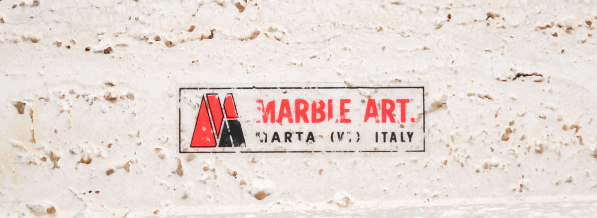Italian Modernist Travertine Bookends by Fratelli Mannelli for Marble Art