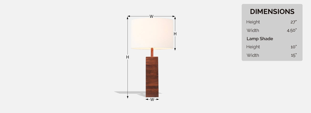 Gordon & Jane Martz Walnut Table Lamp for Marshall Studios