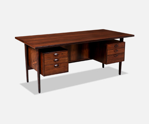 Kai Kristiansen Rosewood Desk with Bookcase for Feldballes Møbelfabrik