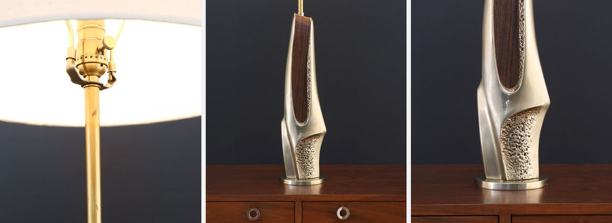 Mid-Century Modern Brutalist Table Lamp by Laurel