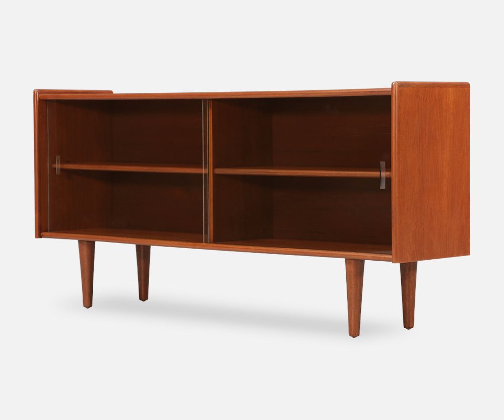 Danish Modern Low Profile Teak Bookcase