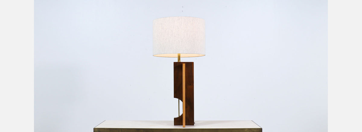 Mid-Century Modern Geometric Form Table Lamp