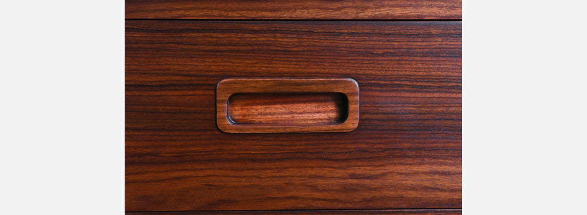 Carlo Jensen Rosewood Credenza with Bi-Folding Door 