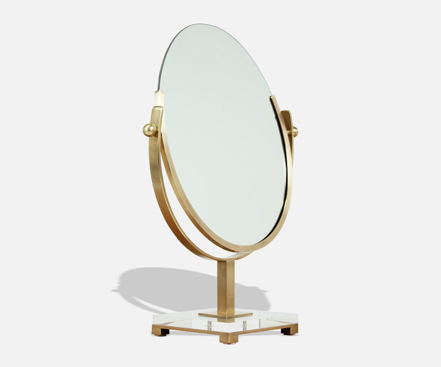 Charles Hollis Jones Double Sided Brass Mirror