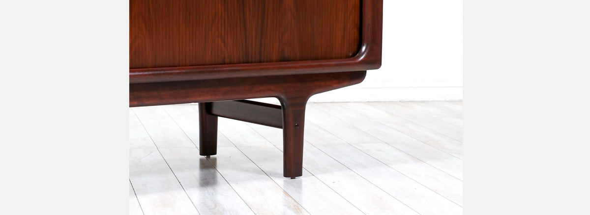 Danish Modern Rosewood Tambour-Door Credenza by Dyrlund