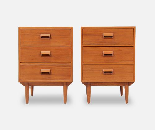 Danish Modern Teak Night Stands by Børge Mogensen for Søborg Møbler