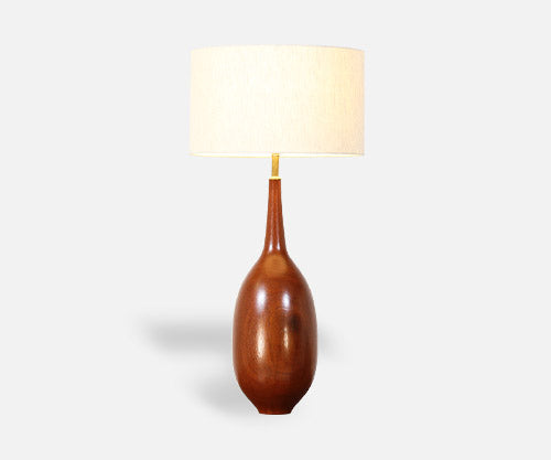 Danish Modern Teak Teardrop Table Lamp