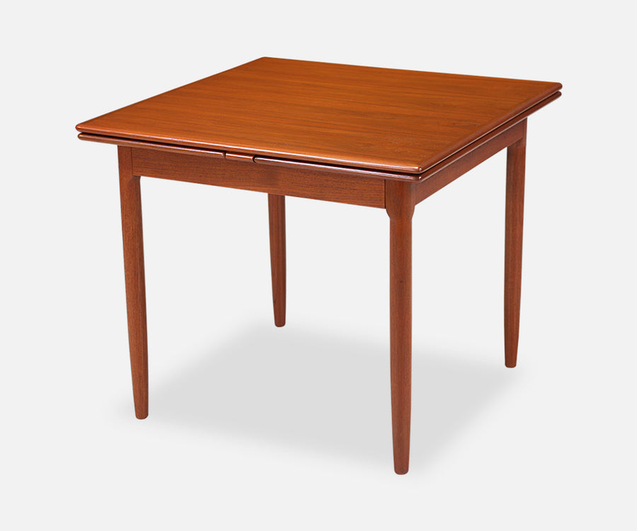 Danish Modern Teak Draw-Leaf Dining Table