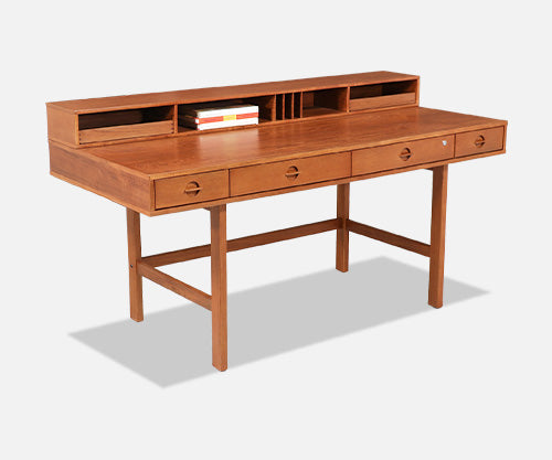 Danish Modern Flip-Top Partners Teak Desk by Peter Løvig Nielsen - 1