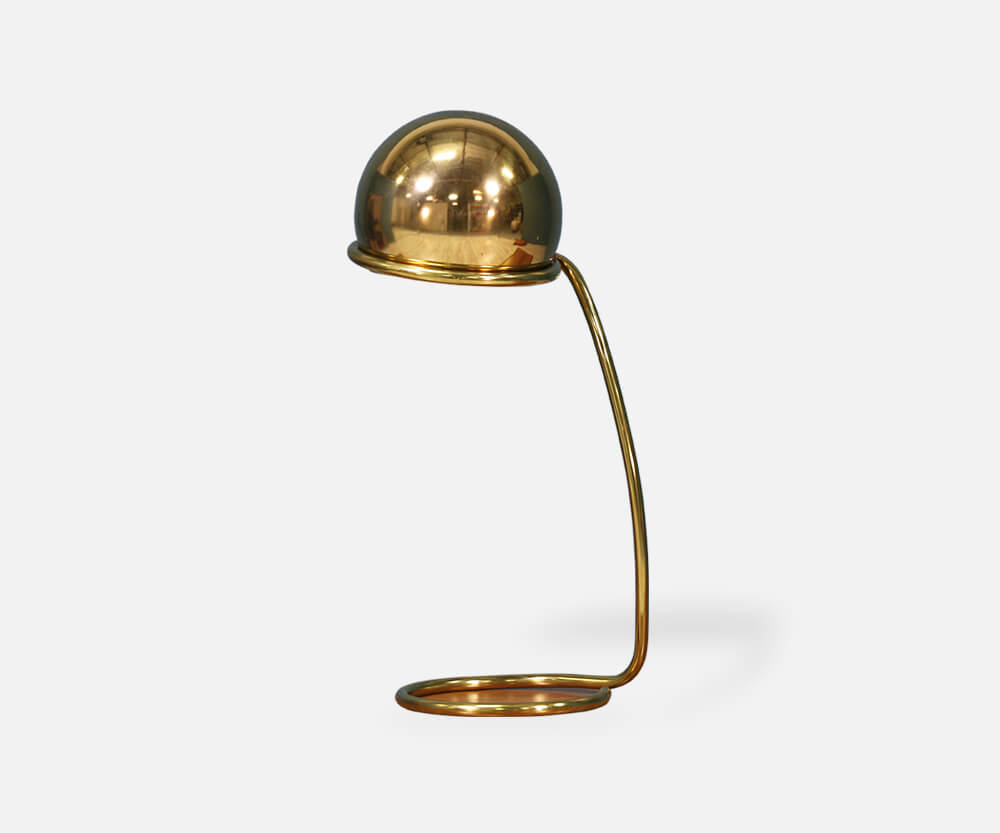 Mid-Century Coiled Brass Desk Lamp