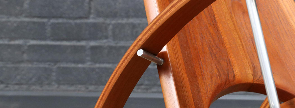 Californian Studio Modern Teak Rocking Chair by Leon Meyer