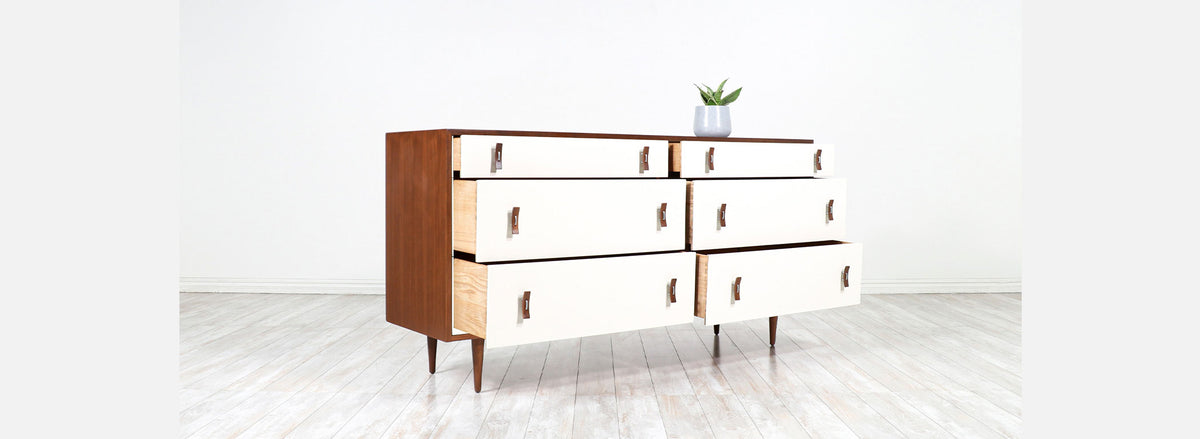 California Modern Two-Tone Lacquered Dresser by Stanley Young for Glenn of CA