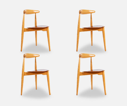Hans J. Wegner "Heart" Dining Chairs for Fritz Hansen