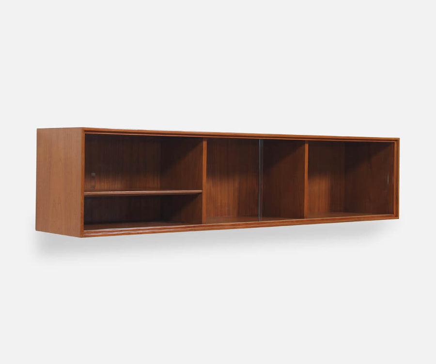 Danish Modern Wall-Mounted Teak Display Case