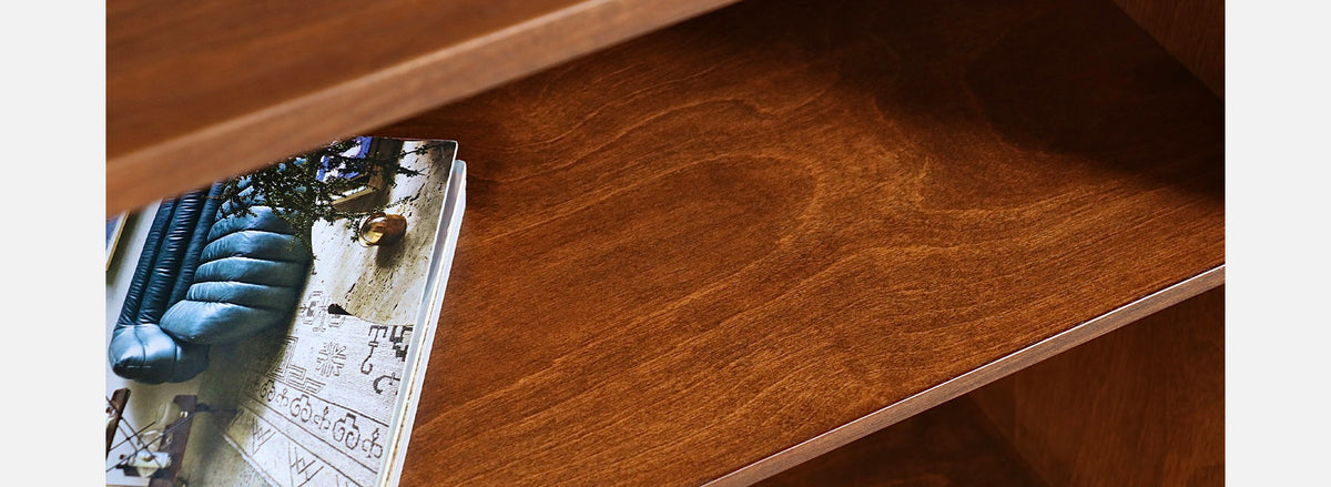 Milo Baughman Walnut Tambour Cabinet for Glenn of California