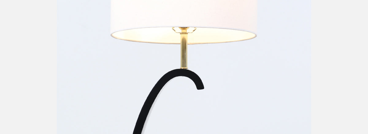 California Modern Sculpted Ebony Table Lamp by Modeline of CA