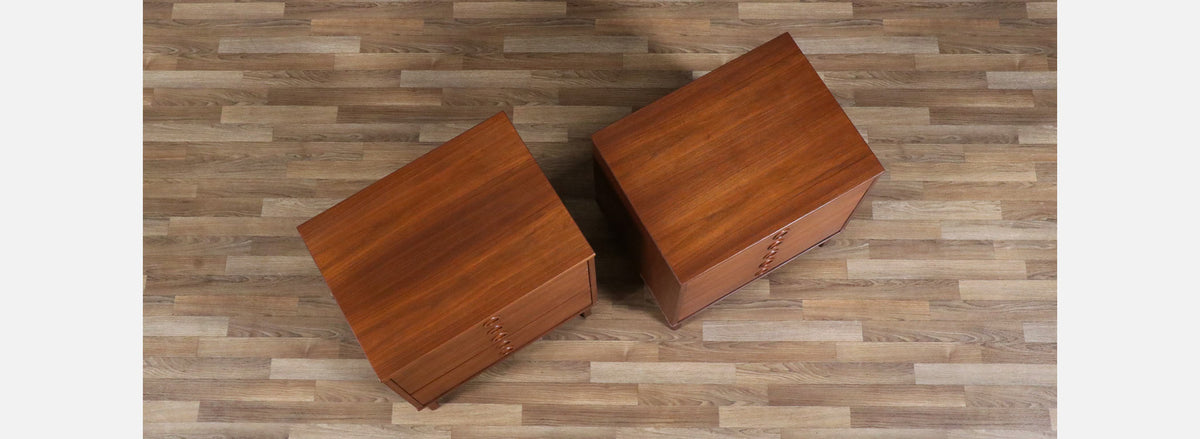 Yngve Ekström Model-507 Walnut Night Stands for Dux