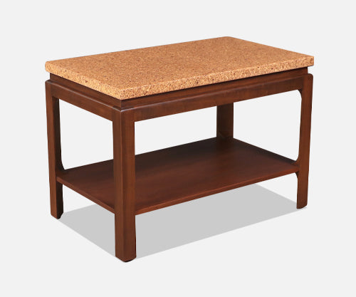 Paul Frankl Cork Top Two-Tier Side Table for Johnson Furniture 