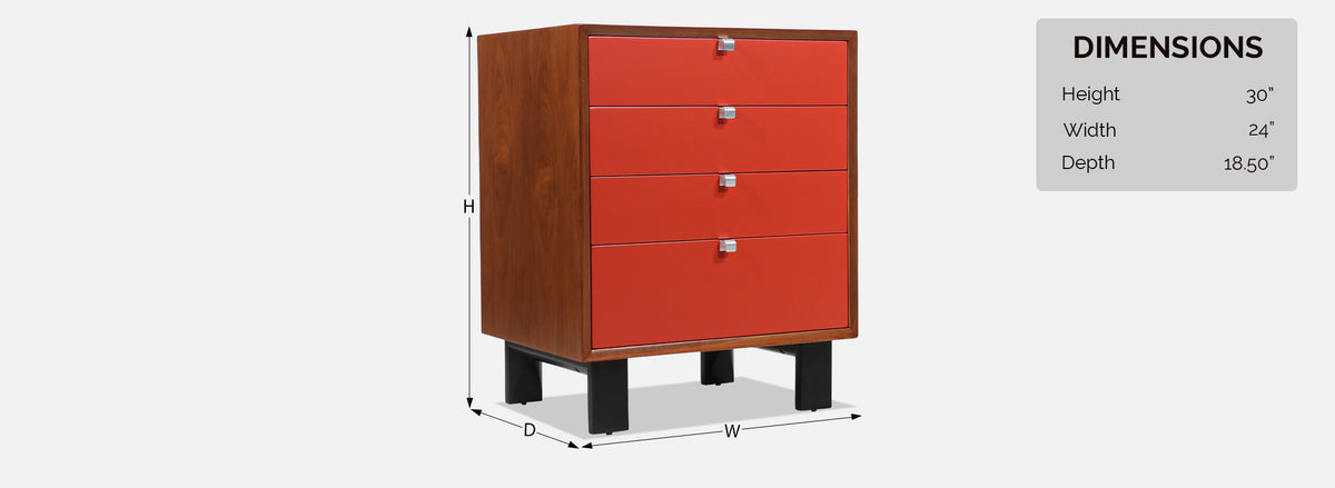 George Nelson Lacquered Chest of Drawers for Herman Miller