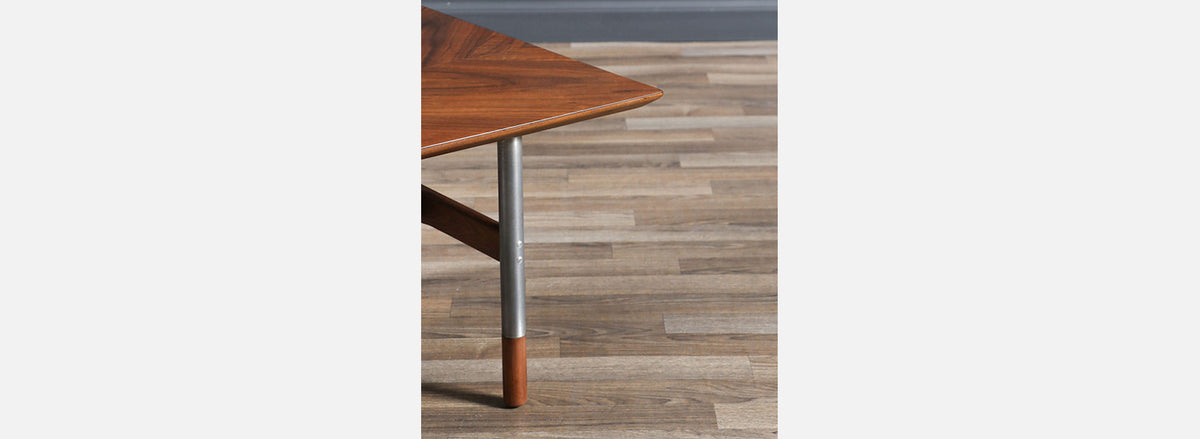 Jack Cartwright Steel & Walnut Coffee Table for Founders 
