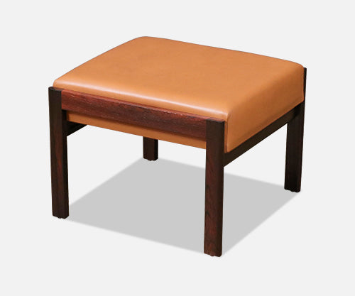 Danish Modern Rosewood & Leather Stool