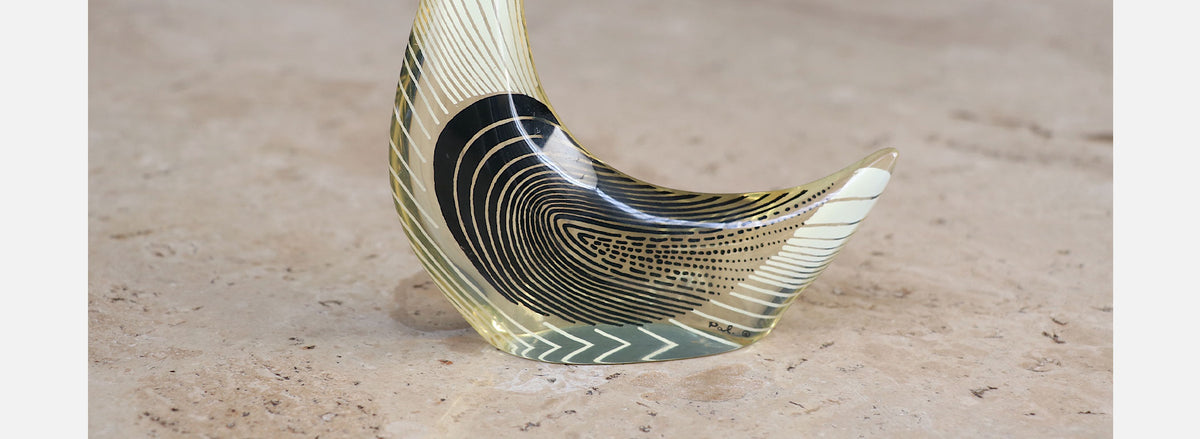 Abraham Palatnik Lucite Optic Art Swan Sculpture