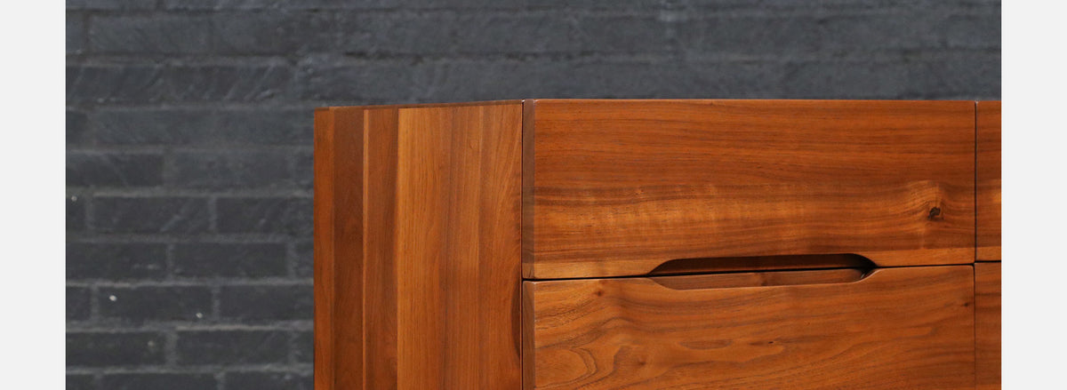 Mid-Century Californian Modernist Sculpted Walnut Dresser