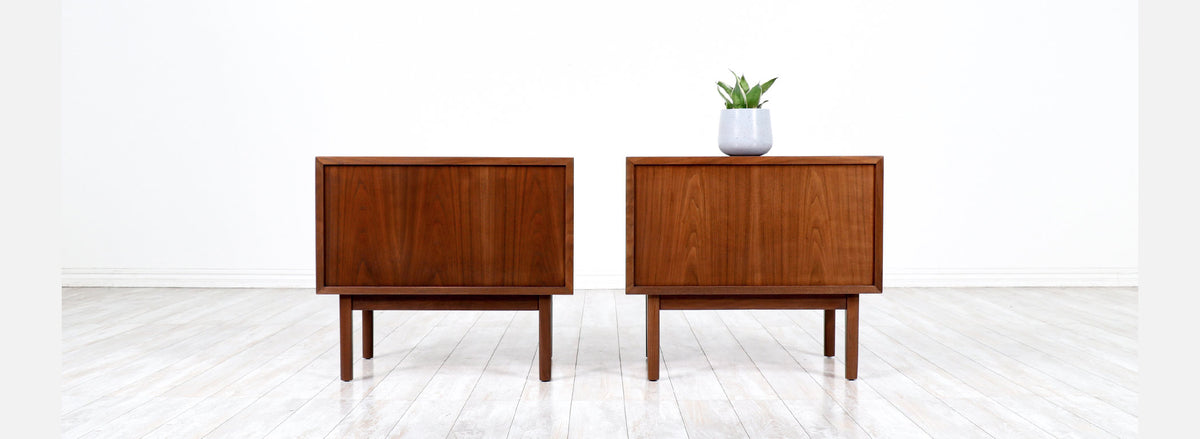 Jack Cartwright Walnut Night Stands for Founders Co. 