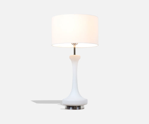Mid-Century Modern Frosted Glass Table Lamp by Laurel 
