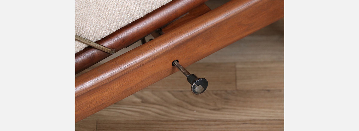 Milo Baughman Sculptural Walnut Reclining Chair for James Inc.