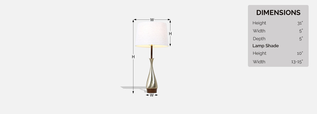 Mid-Century Modern Sculpted Brass Table Lamp by Laurel